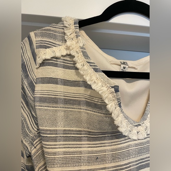 Boho stripped dress with beaded rope tie around waste - Picture 2 of 5